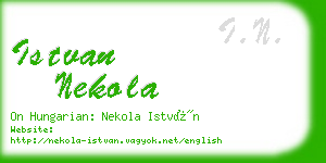 istvan nekola business card